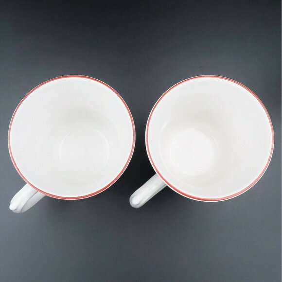 Farberware White Christmas Holiday Mugs Set Of 2 Katherine Babanovsky Design - Picture 3 of 12